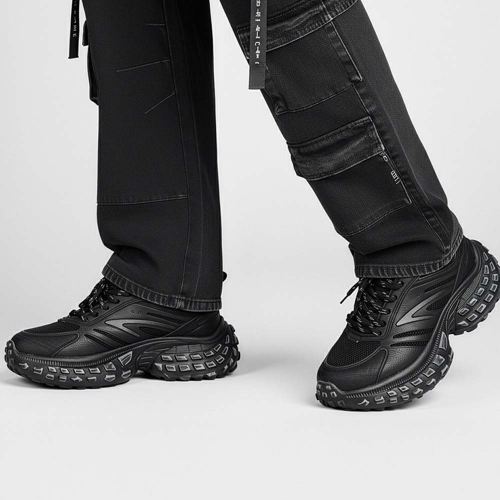 ディストーション レベル DISTORTION REBEL BLACK メンズ スニーカー