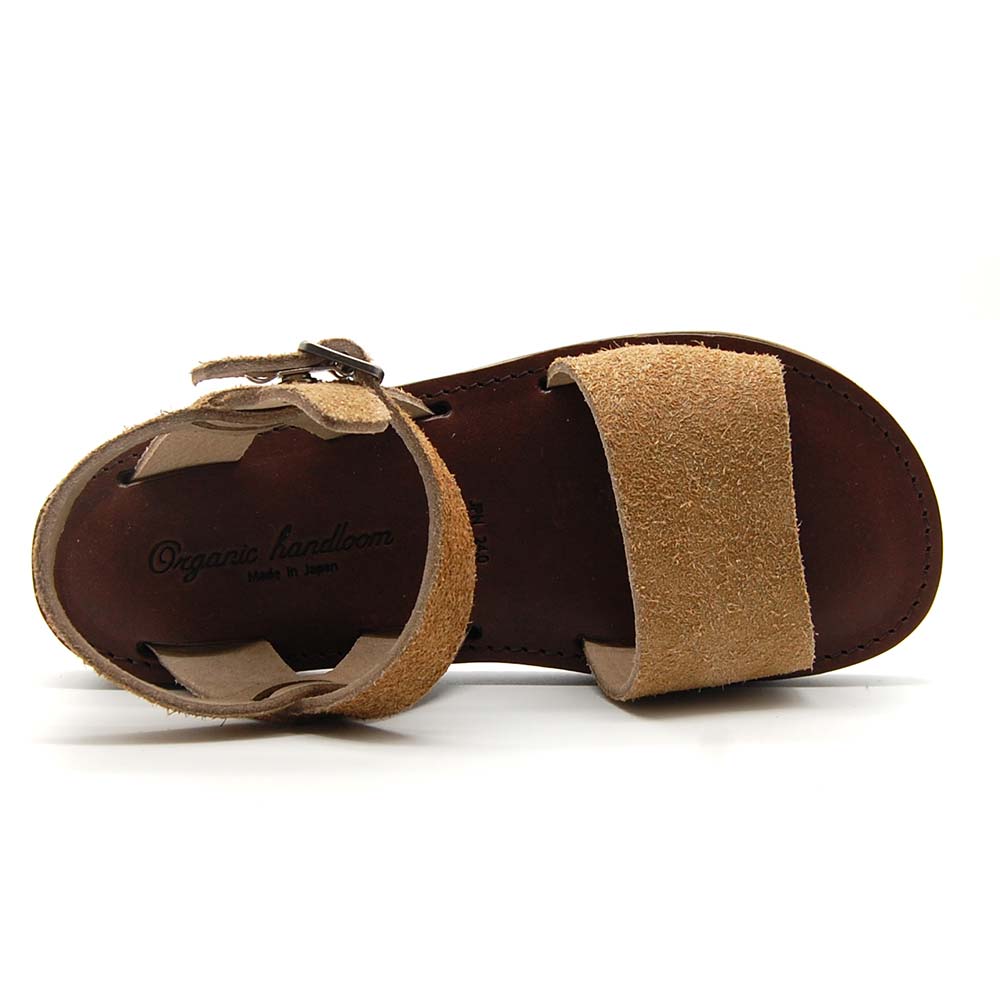 Seed（シード） organic handloom （オーガニックハンドルーム） 靴・シューズ サンダル GIEN （ジアン） 【ニュートープ】 OH015491 レザー ベロア ストラップ 男女兼用 メンズ・レディース 男性用・女性用 茶 25 {SK} Organic handloom オーガニックハンドルーム ジアン Organic handloom