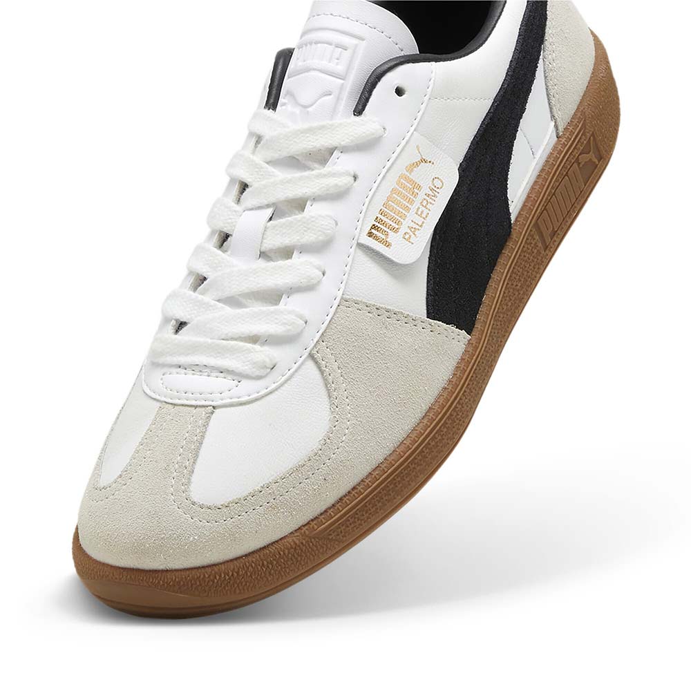 プーマ パレルモ レザー PUMA PALERMO LTH PUMA WHITE-VAPOR GRAY-GUM メンズ レディース スニーカー  396464-01