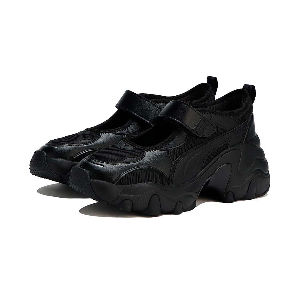 PUMA プーマ ローファー 黒 ウィメンズ 23cm PUMA プーマ パルサー ウェッジ サンダル ウィメンズ PULSAR