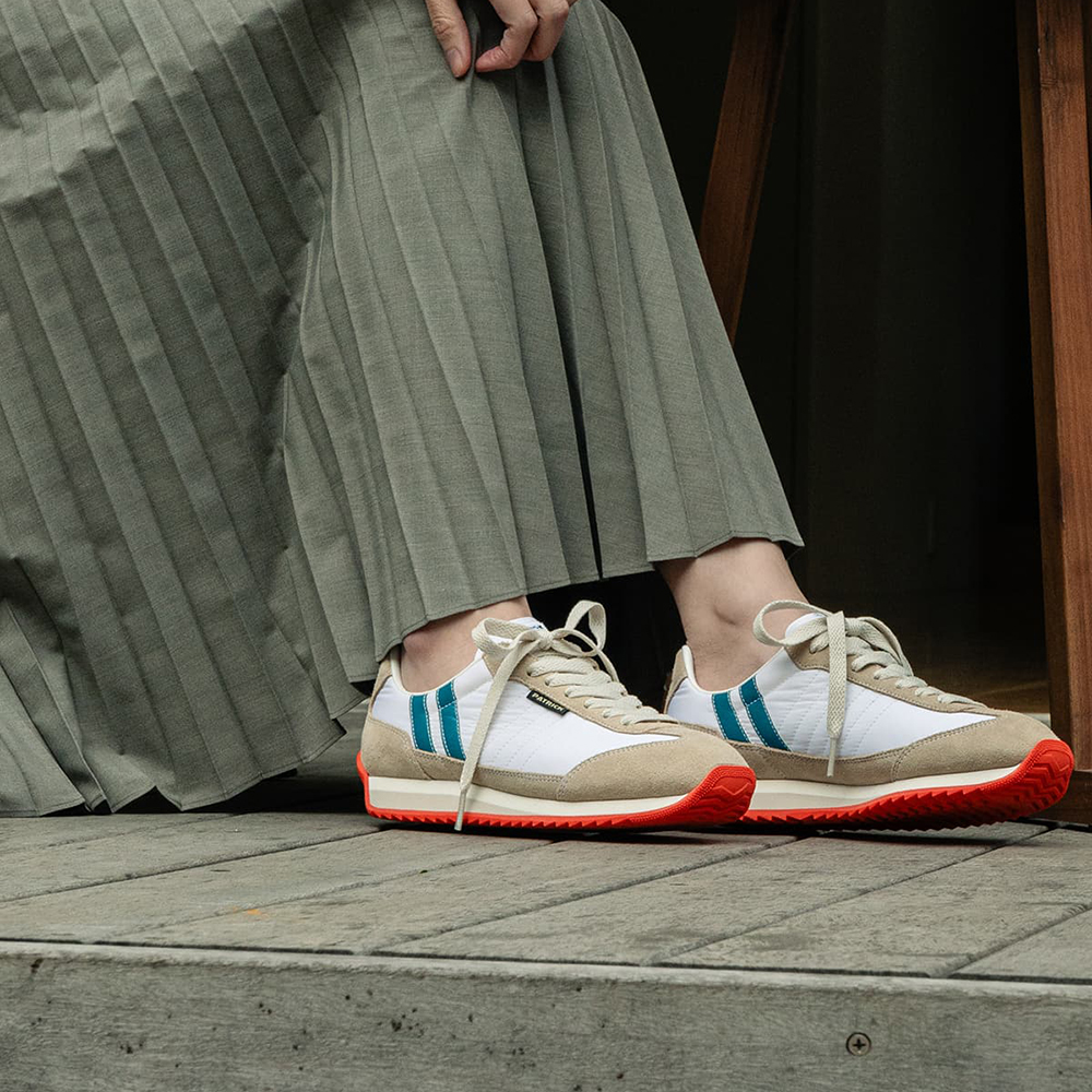 【美品】パトリック マラソン PATRICK スニーカー レディース24.5 PATRICK パトリック マラソン MARATHON BASEBL レディース