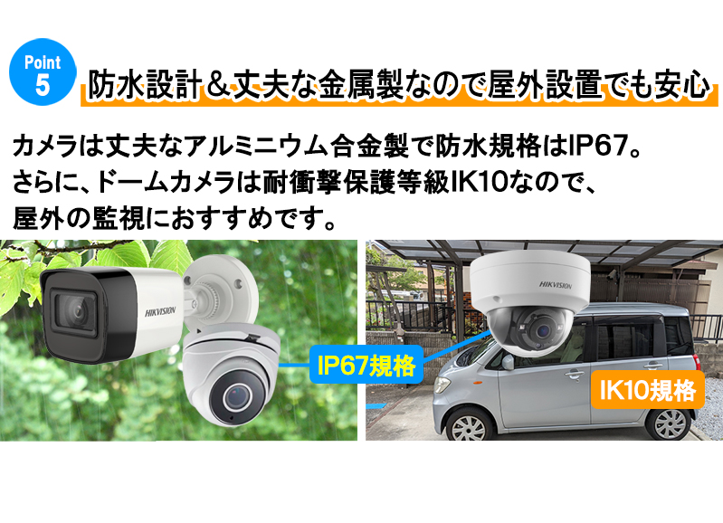 HIKVISION（ハイクビジョン） 防犯カメラ 家庭用 屋外屋内 ワン