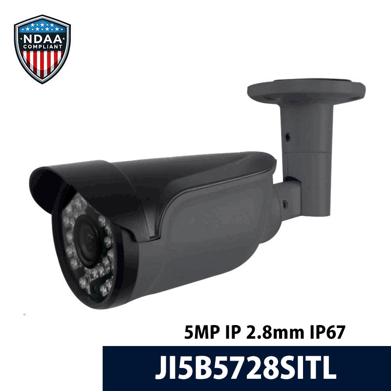 NDAA準拠】5MP IP 屋外バレットカメラ 2.8mm JI5B5728SITL : 防犯
