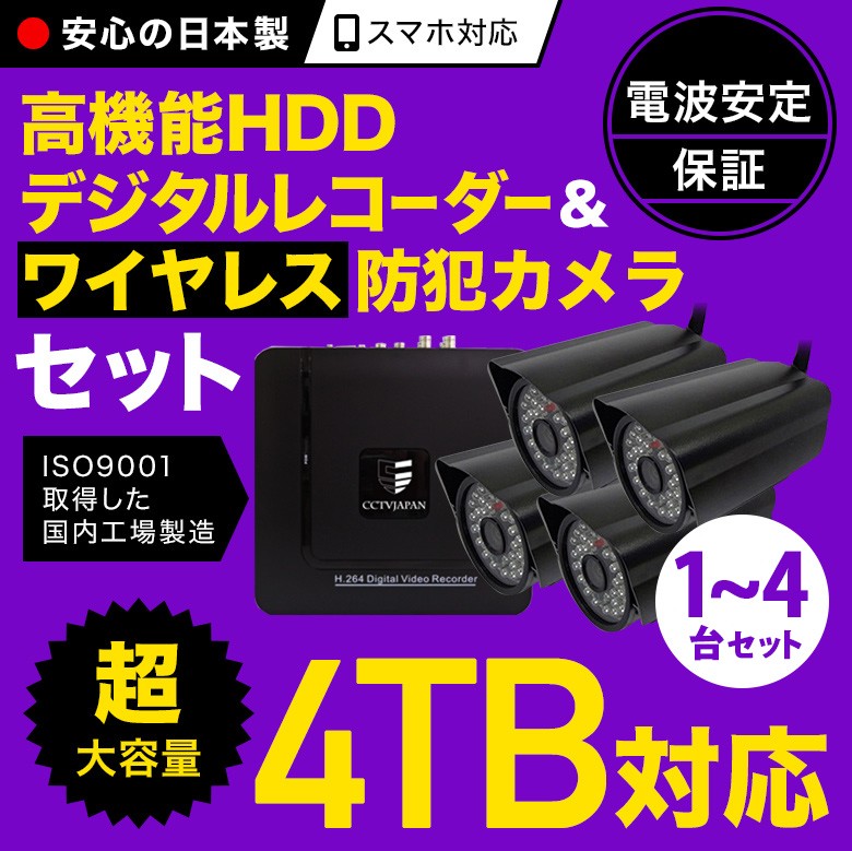 無線 防犯カメラ 監視カメラ セット 屋外用 家庭用 ワイヤレス 録画 Iphone レコーダー 防水 1台 4台まで選択可 0100 卸問屋 防犯工房 通販 Yahoo ショッピング