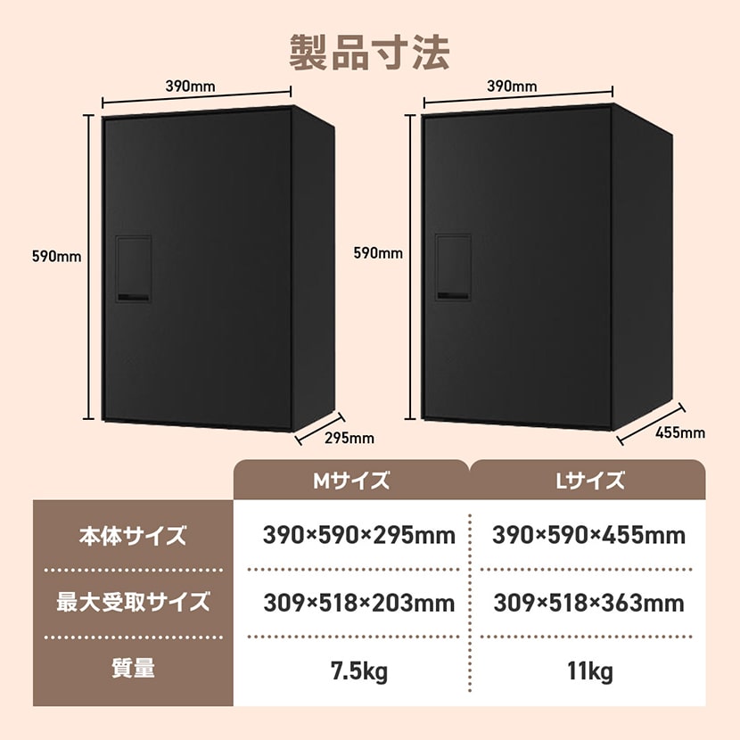 ■自分時間が増える■ 宅配BOX「スマポ STANDARD」ナスタ社【未使用】 ナスタボックス ライト Mサイズ 壁掛け（Nasta Box LIGHT