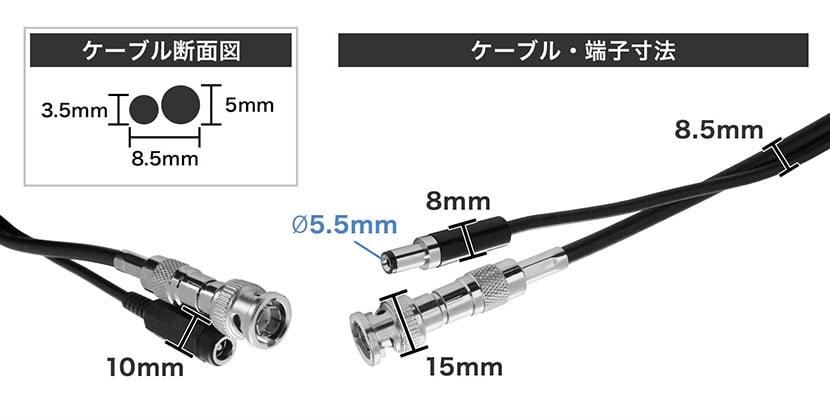 ケーブル寸法