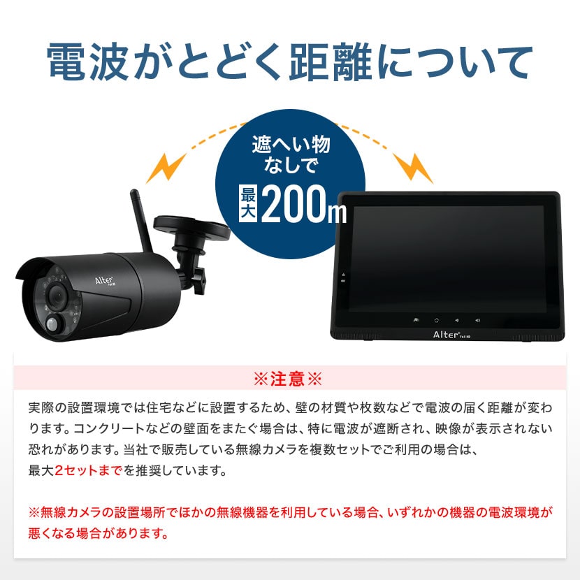 防犯カメラ ワイヤレス 屋外 セット 家庭用 1〜4台 モニター 無線 録画 監視 AFH-101 RD-4689 : rd-4689 : 防犯宣言  - 通販 - Yahoo!ショッピング