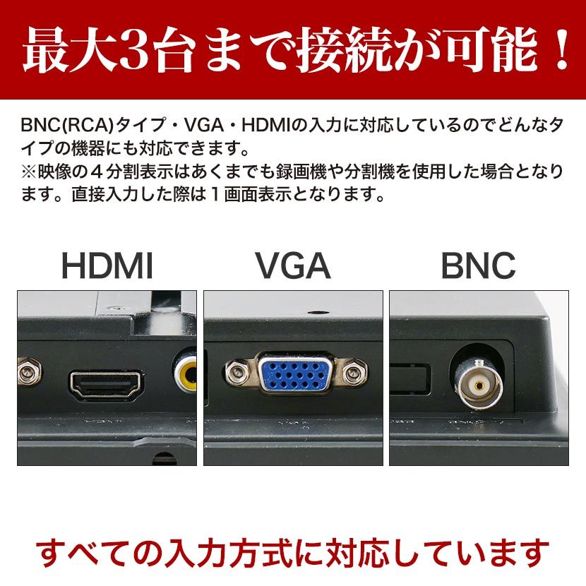 モニター 7.0インチ 液晶 HDMI VGA BNC LED 監視 RD-4699 : rd