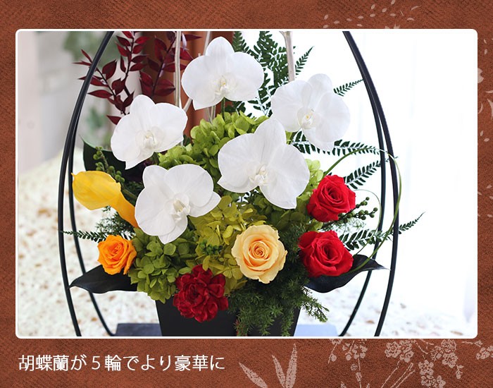 専用 仏花 プリザーブドフラワー Amazon｜フローラルビジョン プリザーブドフラワー仏花 [蘭華