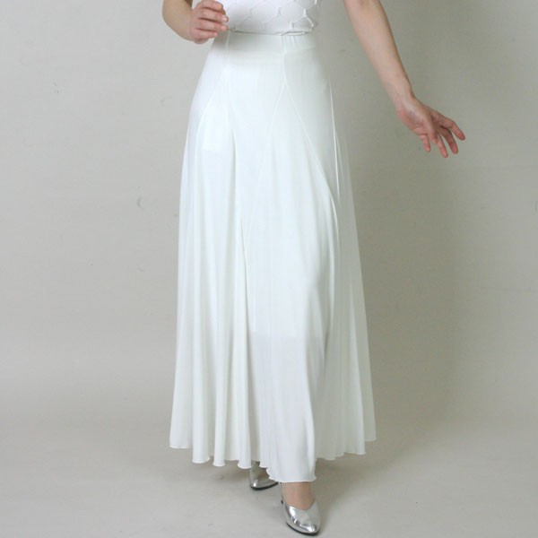 ロングスカート白 ダンス・合唱などの舞台ステージ衣装に マキシ丈スカート :S-175-15879-white:ドレスサロン ブーレ - 通販