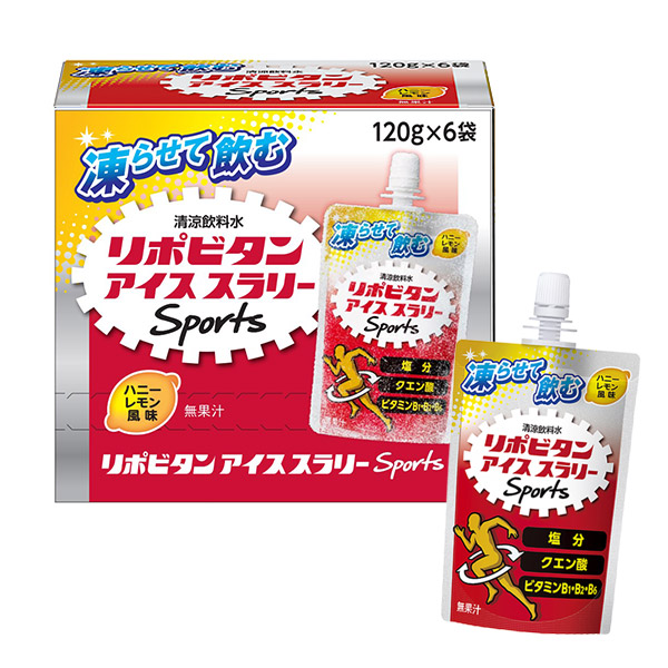 大正製薬 リポビタン アイススラリー Sports 120g×6袋入り ハニーレモン風味 りんご風味 凍らせて飲む 熱中症対策 [M便 1/7]｜bousai｜02