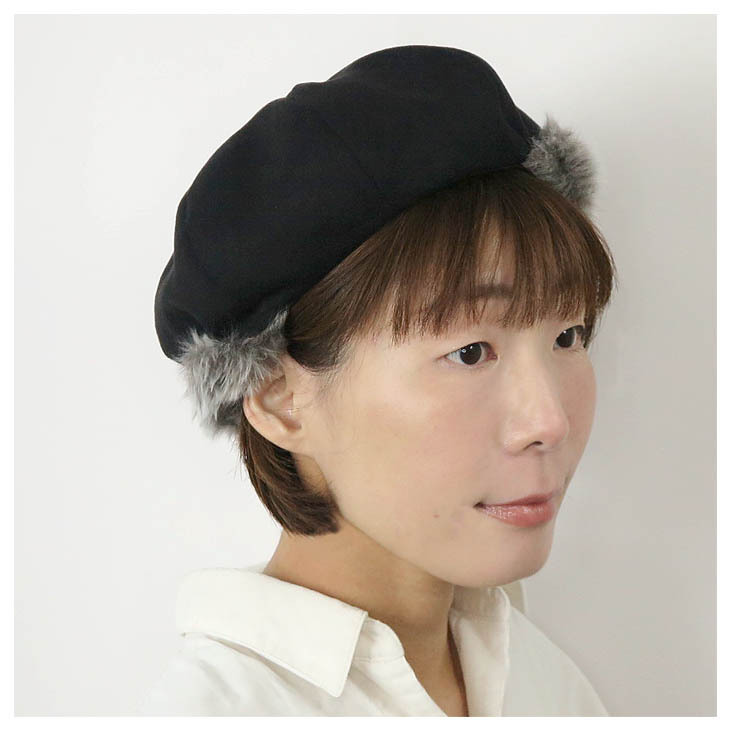 楽天カード分割】 TOKIYO KOBAYASHIアシンメトリーベレー帽 創作帽子