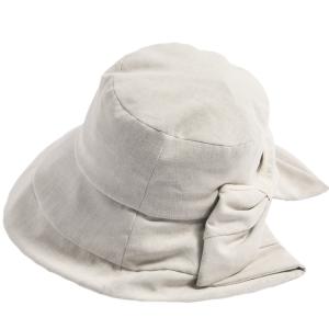半額SALE 帽子 レディース 大きいサイズ 母の日 UVカット アゴ紐付き 飛ばない 綿麻 セール...