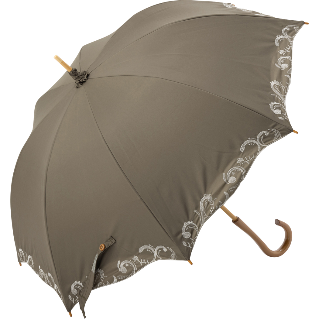 完全遮光 日傘 遮光率100% 晴雨兼用 傘 かわず張り 撥水 レディース 長 