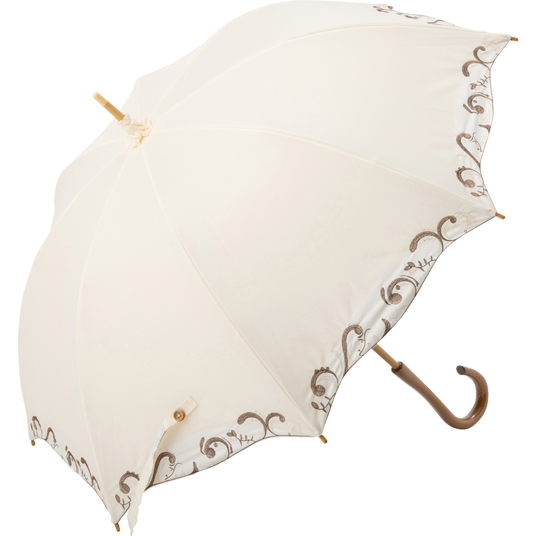 完全遮光 日傘 遮光率100% 晴雨兼用 傘 かわず張り 撥水 レディース 長傘 紫外線カット 遮熱 涼しい 可愛い おしゃれ きれいめ UVカット プレゼント ギフト｜boushiya-looandc｜02