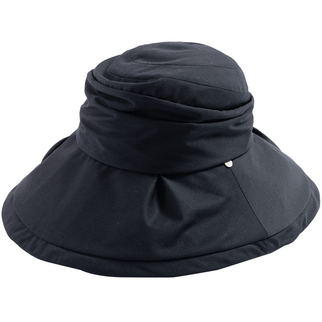 帽子 レディース 大きいサイズ 撥水 完全遮光 遮光100％ UVカット つば広 折りたたみ  飛ば...