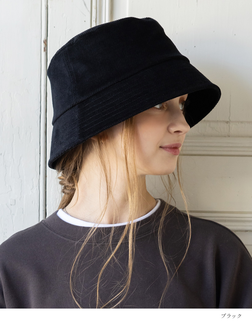 美品 バケットハット バケハ Loo＆c 帽子 レディース 大きいサイズ バケットハット AW バケハ