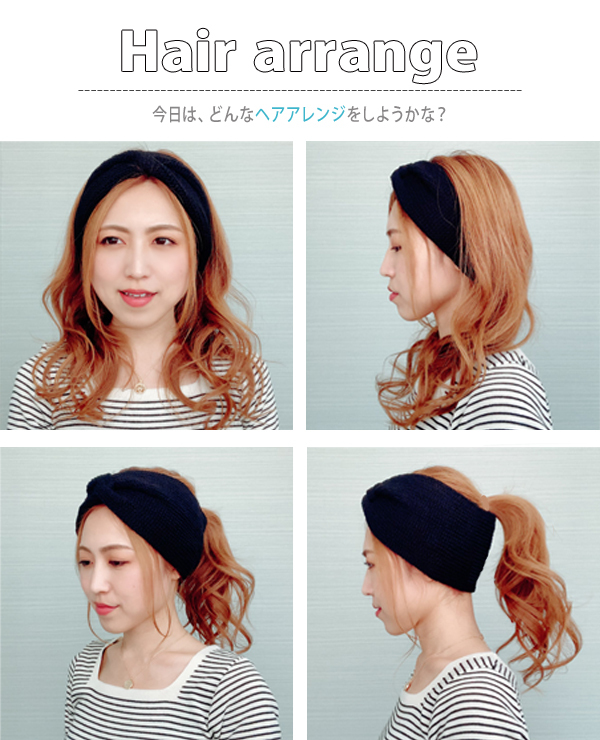 コットン 幅広 ターバン ヘアバンド リボン ツイスト レディース