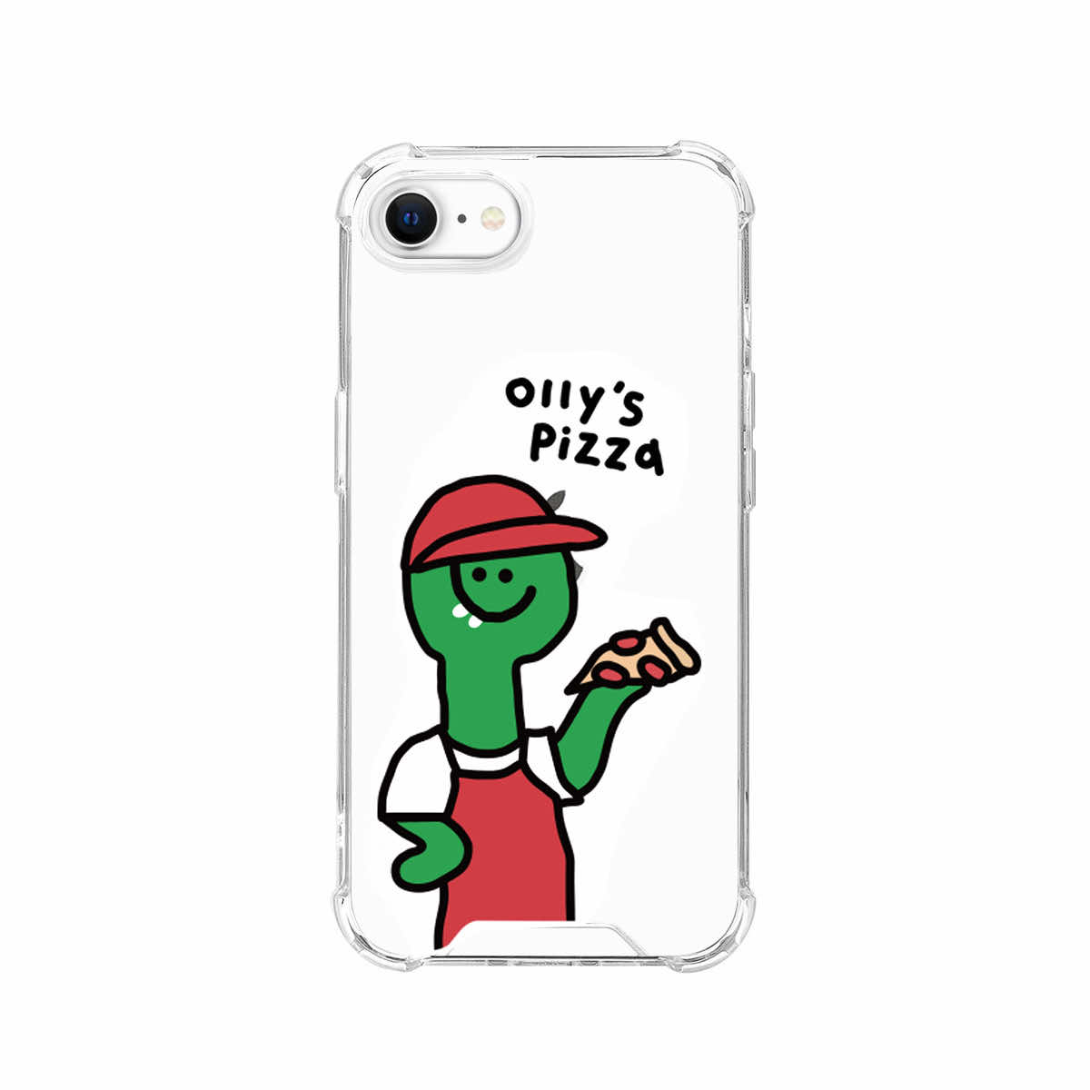 168cm ハイブリッドクリアケース for iPhone SE 3/SE 2/ 8/ 7 Olly`S pizza｜boworld