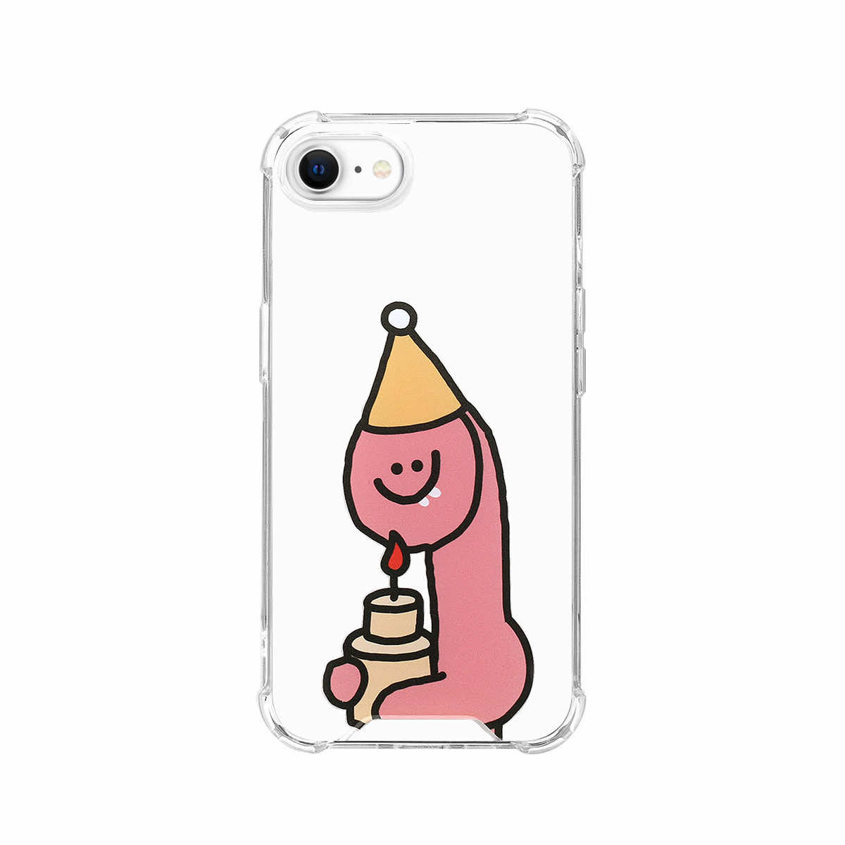 168cm ハイブリッドクリアケース for iPhone SE 3/SE 2/ 8/ 7 Pink Olly with ケーキ｜boworld