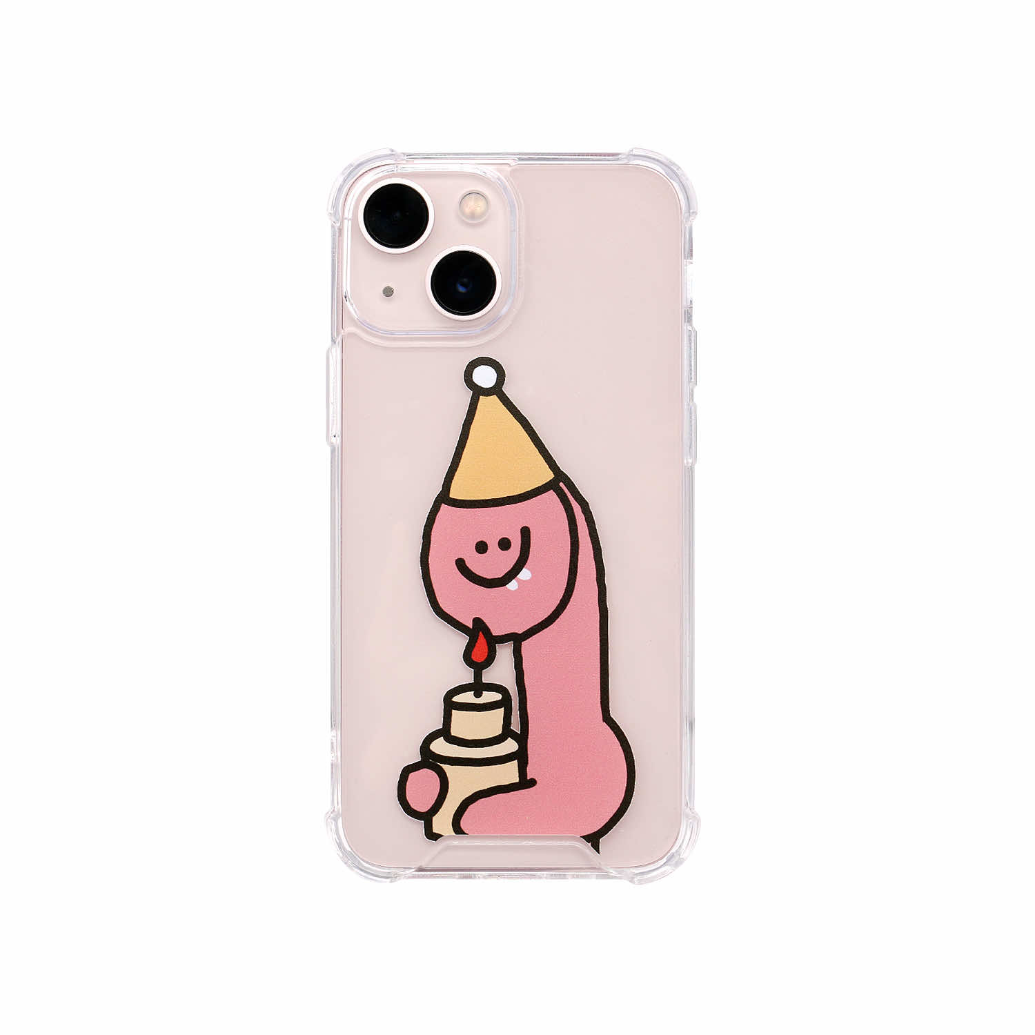 168cm ハイブリッドクリアケース for iPhone 13 mini Pink Olly with ケーキ｜boworld