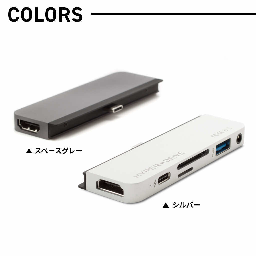 HyperDrive iPad Pro 6-in-1 USB-C Hub スペースグレー｜boworld｜12