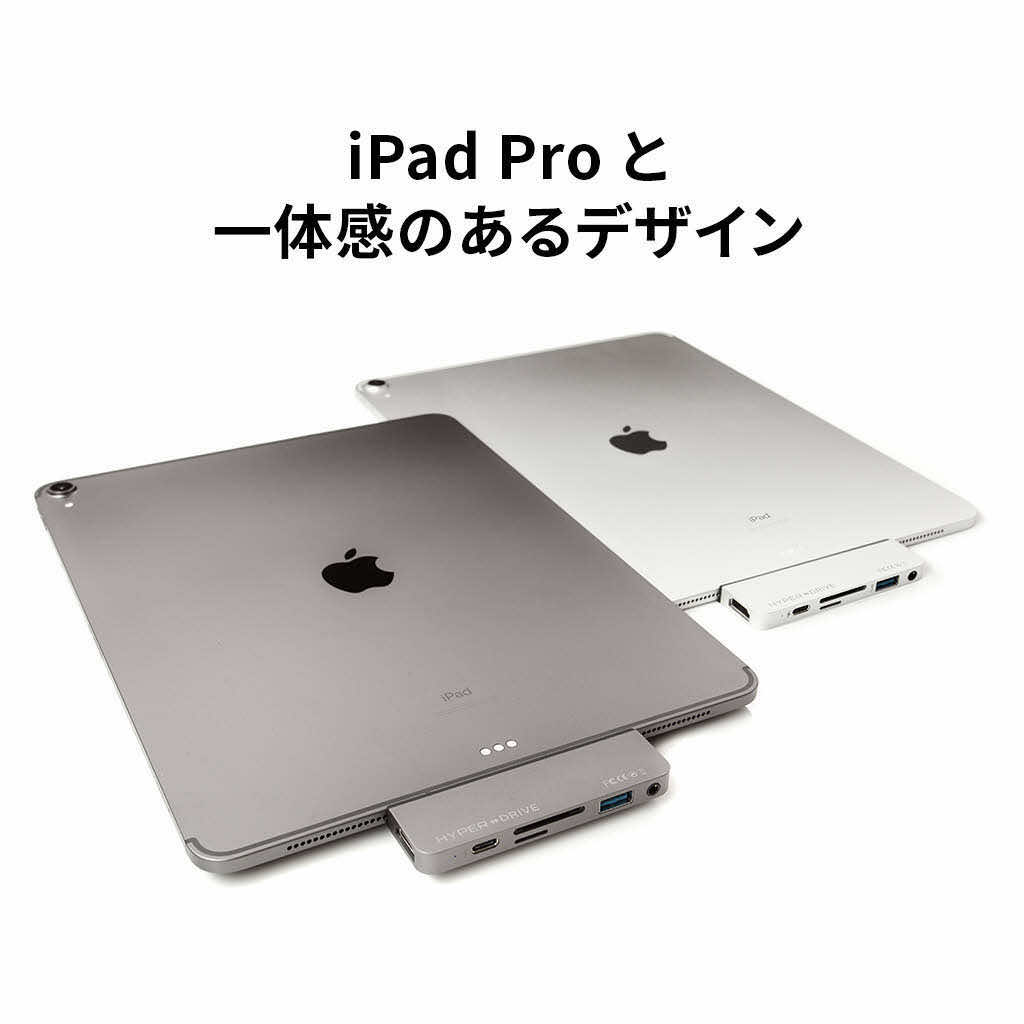 HyperDrive iPad Pro 6-in-1 USB-C Hub スペースグレー｜boworld｜06