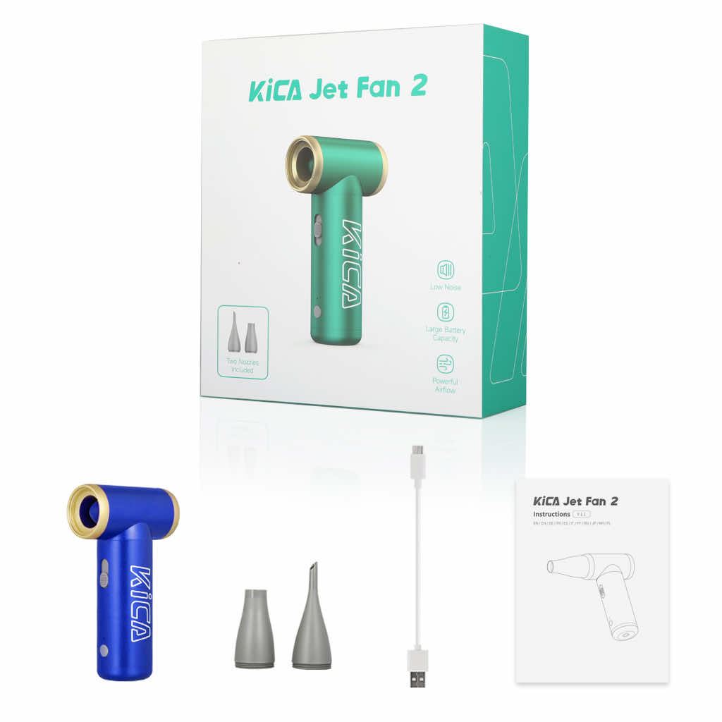 Kica Jet Fan 超強力 エアダスター 電動 充電式 4段階風量調整