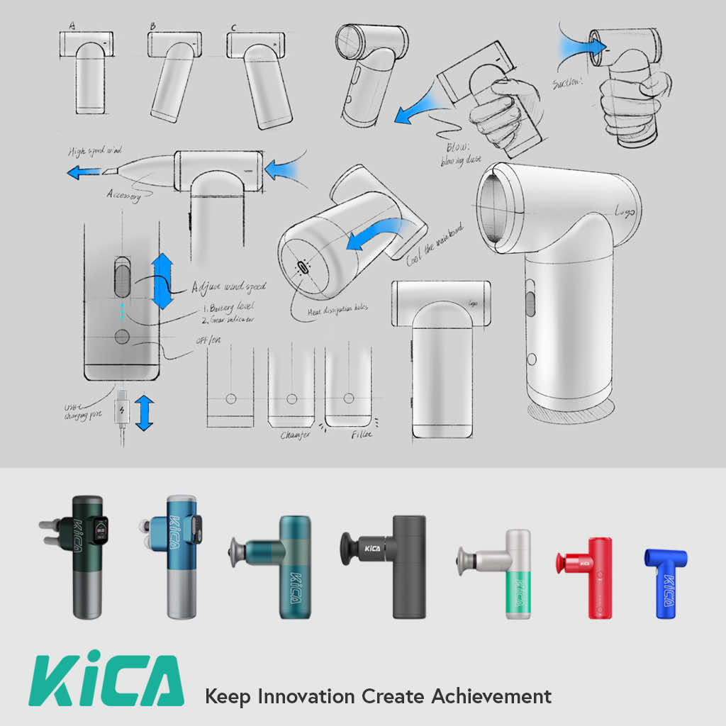 Kica Jet Fan 超強力 エアダスター 電動 充電式 4段階風量調整