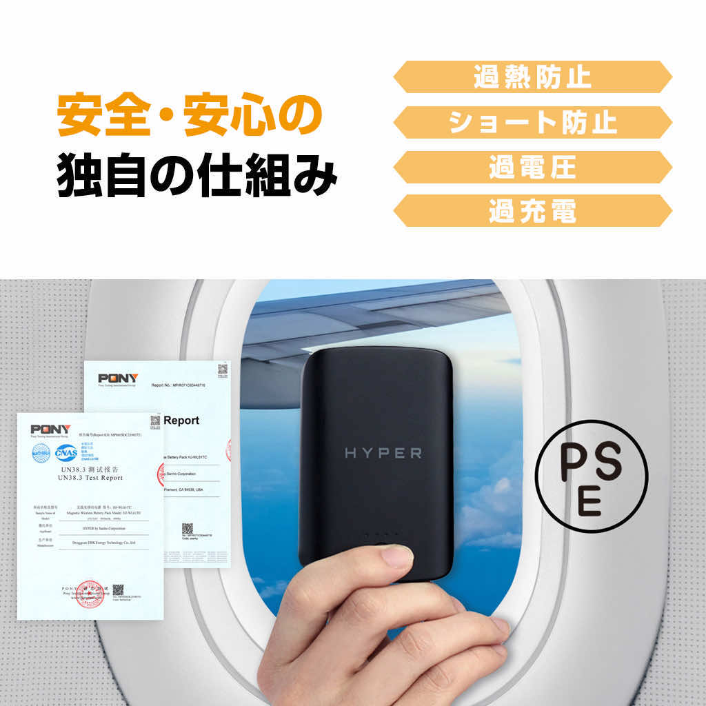 モバイルバッテリー HYPER++ ハイパー HyperJuice MagSafe吸着