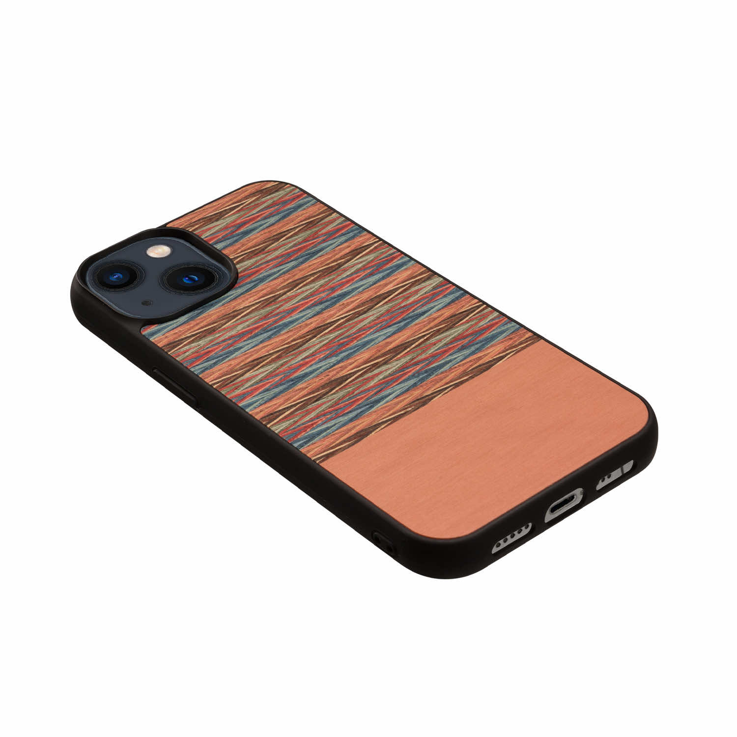 Man&Wood 天然木ケース for iPhone 14 Browny Check｜boworld｜02