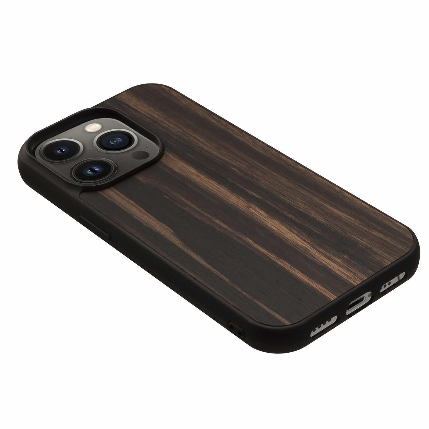 Man&Wood 天然木ケース for iPhone 14 Pro Max Ebony｜boworld｜02