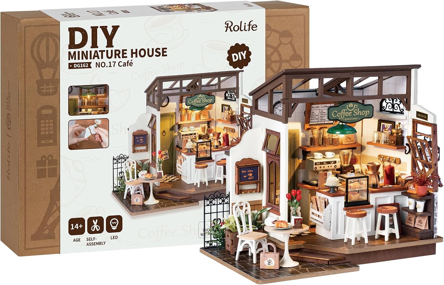 ミニチュアハウス 立体パズル 木製 Robotime DIY ミニチュアドール