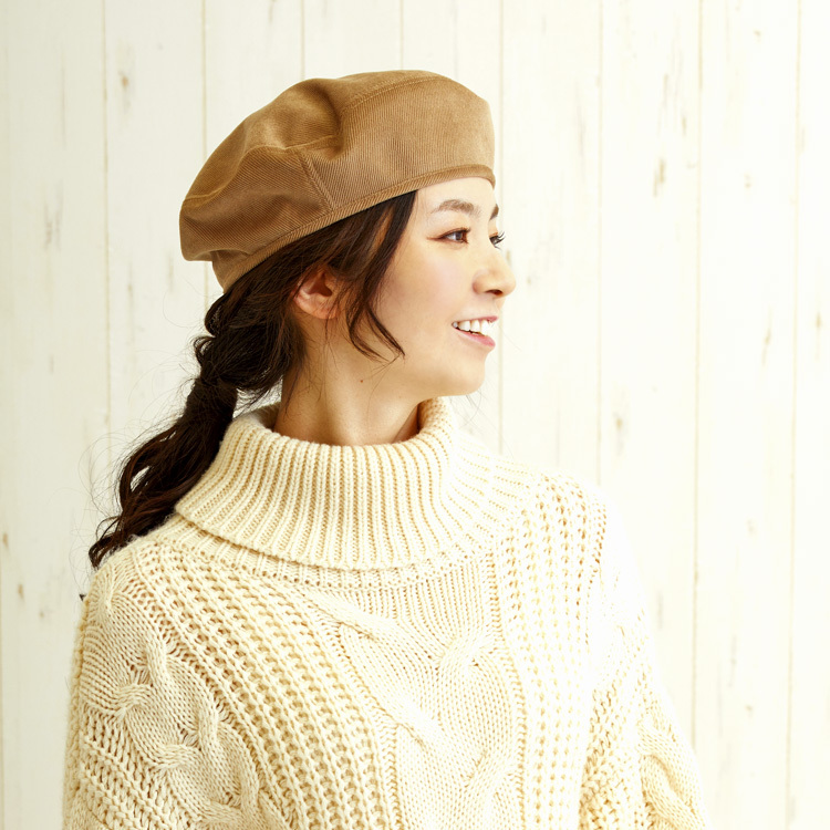 ファッション レディース コーデュロイベレー 帽子 ソフト ベレー帽 服&ファッション小物