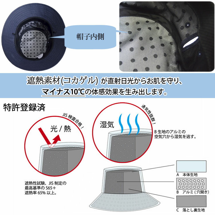 涼しい帽子