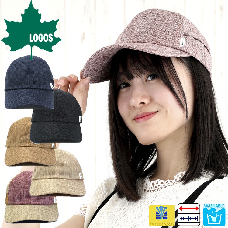 LOGOS ジュートキャップ 帽子 キャップ レディース 通気性 かわいい帽子 手洗い可 軽量 後ゴム フィールドセンサー素材 サイズ調整機能 ロゴス  春夏 :ls2m606:帽子屋ボウシアル 通販 