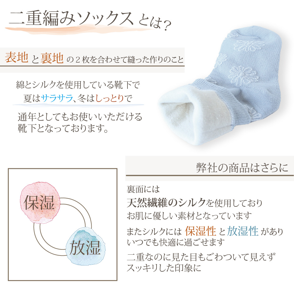靴下 レディース ソックス 二重編み 4足セット 22-24cm : 靴下専門店