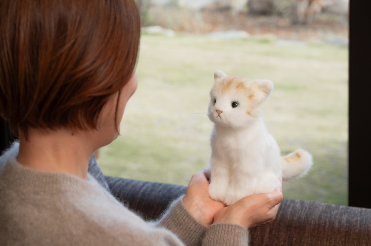 かわいいなきごえ あまえんぼう子ねこちゃん mini 茶トラ ぬいぐるみ