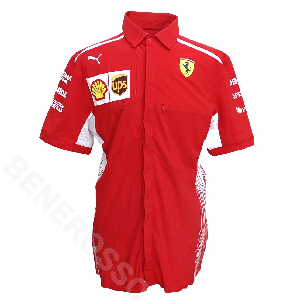 フェラーリ 2018 クルー支給用 チームシャツ レッド【返品・交換対象外】の画像