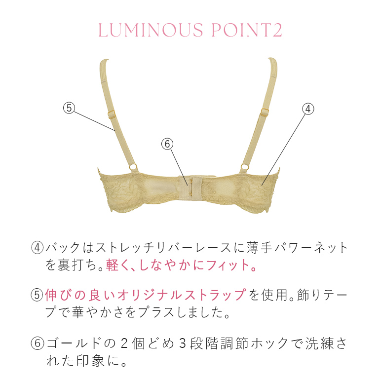 ブラジャー ブラ 下着 レディース レース ブラデリスクチュール BRADELIS COUTURE Luminous Wire Bra | BRADELIS NewYork | 06