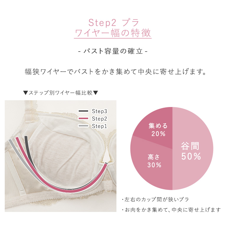 ブラジャー 下着  補整 補正 谷間 育乳 ブラ バストアップ BRADELIS bradelis BRNY ブラデリス ローズステップ2ブラ24A1 ローズタイプ 0417slの画像