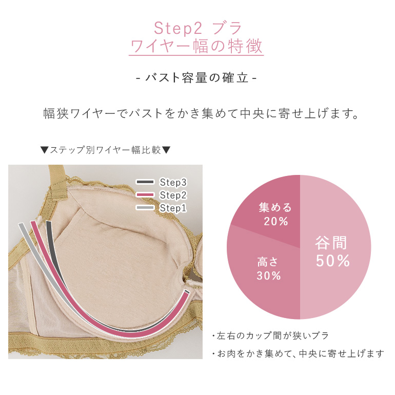 ブラジャー ブラ 下着 補整 補正 谷間 育乳 バストアップ ブラデリス BRADELIS bradelis BRNY ブラデリス ナオミステップ2ブラ24A1 ナオミタイプ 0417slの画像