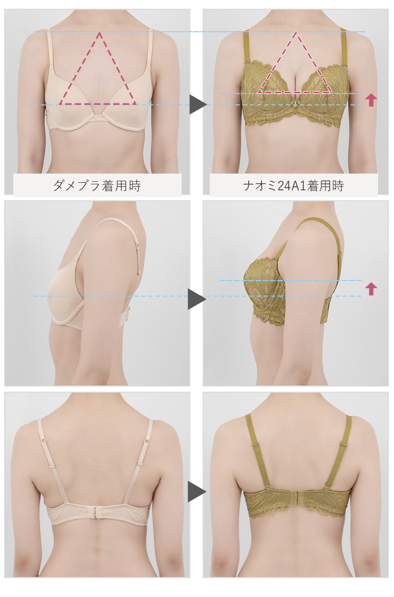 ブラジャー ブラ 下着 補整 補正 谷間 育乳 バストアップ ブラデリス BRADELIS bradelis BRNY ブラデリス ナオミステップ2ブラ24A1 ナオミタイプ 0417slの画像