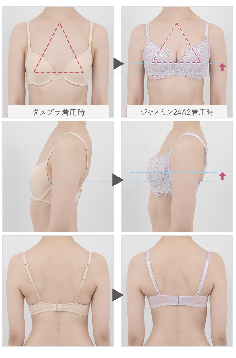 育乳 育乳ブラ ブラジャー 下着 補正 補整 BRADELIS bradelis BRNY ブラデリス ジャスミンステップ1ブラ24A2 ジャスミンタイプ 0417olの画像
