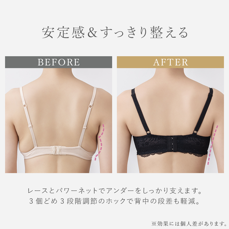育乳ブラ ブラジャー ブラ 下着 脇高 バストアップ グラマー 大きいサイズ 育乳 補整 補正 谷間 BRADELIS ブラデリス ベルステップ2ブラ25A1 ベルタイプの画像