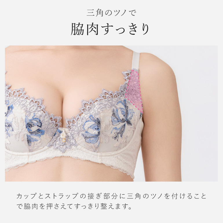 育乳ブラ ブラジャー 下着 補整 補正 谷間 バストアップ ブラデリス BRADELIS bradelis BRNY ブラデリス ヴィオラステップ3ブラ25A1 ヴィオラタイプの画像