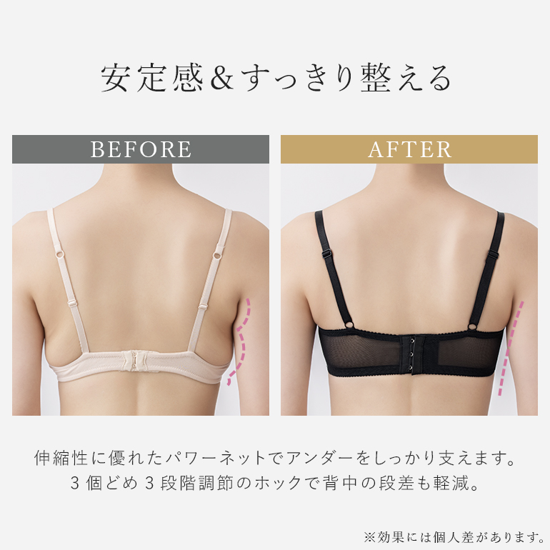 ブラジャー 下着 脇高 補整 補正 谷間 育乳 ブラ バストアップ レース BRADELIS bradelis BRNY ブラデリス ローズステップ2ブラ25A1 ローズタイプの画像