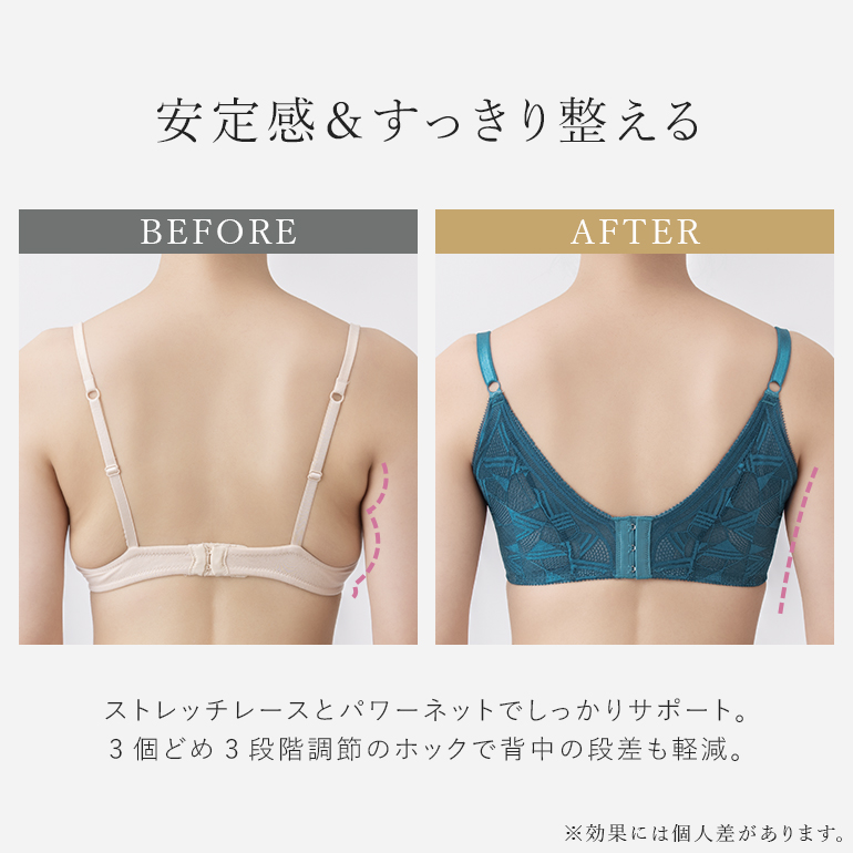 ブラジャー ブラ 下着 補整 補正 脇高 育乳 バストアップ 寄せ上げ bradelis レース ブラデリス ウェンディバックスムーズステップ1ブラ25A1 ウェンディタイプの画像