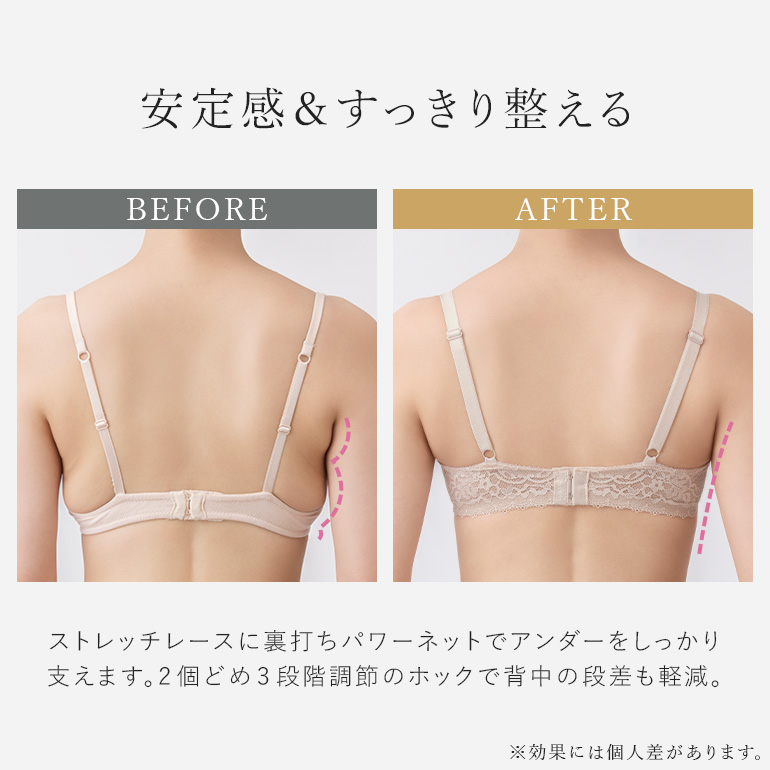 育乳ブラ ブラジャー レディース ブラ 下着 大きいサイズ 補正 脇高 谷間 バストアップ BRADELIS ブラデリス ジャクリーンステップ3ブラ25A1 ジャクリーンタイプの画像