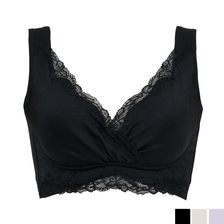 専用です♪ BRADALIS ブラック ブラジャー LL タグ付き 新品☆ BRADELIS NewYork ブラジャー ノンワイヤー 補正 接触冷感 下着